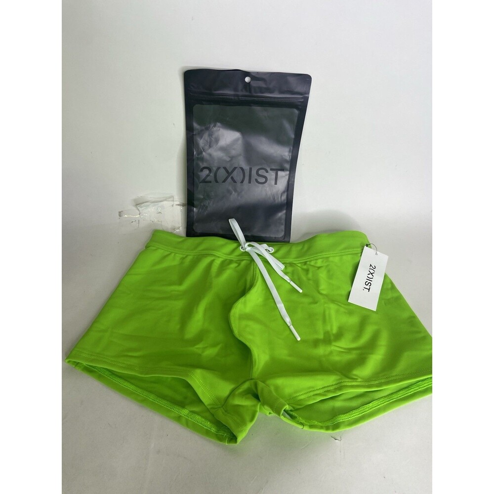 2XIST Essentials Cabo Swim Trunks Swimwear Bottoms Jasmine Green Mens Size S
